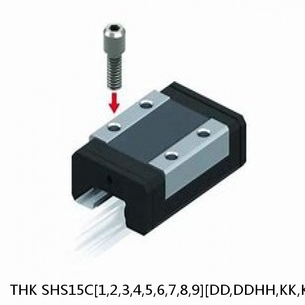 SHS15C[1,2,3,4,5,6,7,8,9][DD,DDHH,KK,KKHH,SS,SSHH,UU,ZZ,ZZHH]C1+[71-3000/1]L[H,P,SP,UP] THK Linear Guide Standard Accuracy and Preload Selectable SHS Series