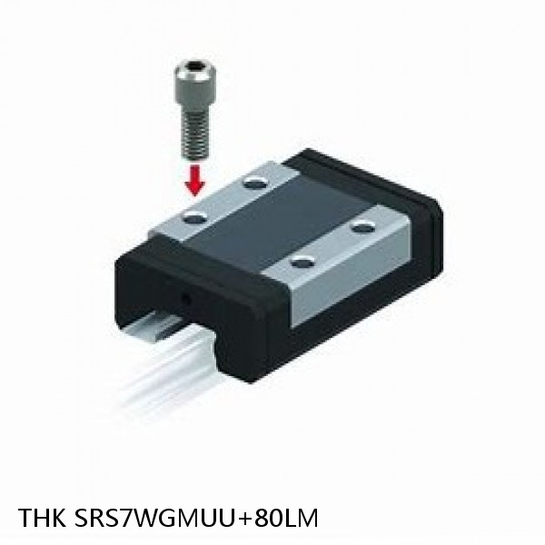 SRS7WGMUU+80LM THK Miniature Linear Guide Stocked Sizes Standard and Wide Standard Grade SRS Series